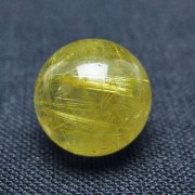 ゴールドタイチンルチル入り 水晶 丸玉 10mm [t355-1626]