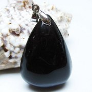 モリオン 純天然 黒水晶 ペンダント [t359-1920]