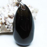 モリオン 純天然 黒水晶 ペンダント [t359-1927]