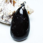 モリオン 純天然 黒水晶 ペンダント [t359-1934]