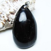 モリオン 純天然 黒水晶 ペンダント [t359-1935]