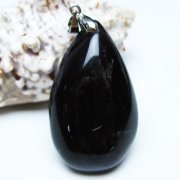 モリオン 純天然 黒水晶 ペンダント [t359-1946]