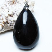 モリオン 純天然 黒水晶 ペンダント [t359-1955]
