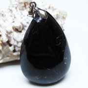 モリオン 純天然 黒水晶 ペンダント [t359-1962]
