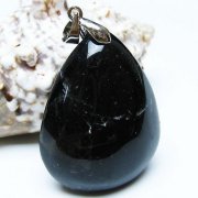 モリオン 純天然 黒水晶 ペンダント [t359-1963]
