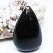 モリオン 純天然 黒水晶 ペンダント [t359-2023]