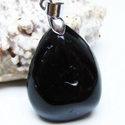 モリオン 純天然 黒水晶 ペンダント [t359-2026]