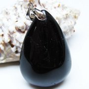 モリオン 純天然 黒水晶 ペンダント [t359-2027]