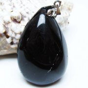 モリオン 純天然 黒水晶 ペンダント [T359-2031]