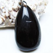 モリオン 純天然 黒水晶 ペンダント [T359-2035]