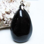 モリオン 純天然 黒水晶 ペンダント [t359-2048]