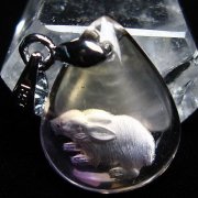 アメトリン十二支「卯」彫刻入り ペンダント [T365-567]