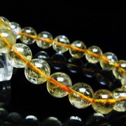 虹入り シトリン ブレスレット 10mm [t366-13364]