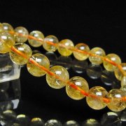 虹入り シトリン ブレスレット 9mm [t366-13991]