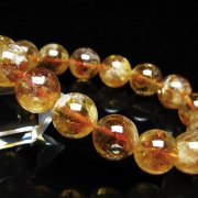虹入り シトリン ブレスレット 13mm [t366-14183]