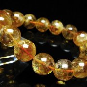虹入り シトリン ブレスレット 14mm [t366-14184]