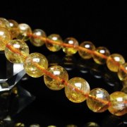 虹入り シトリン ブレスレット 9mm [t366-14205]