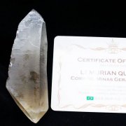 シトリン レムリアンシード水晶 ダブルポイント 原石 ミナスジェライス州コリント産 ※証明書付き[T370-4191]