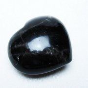 モリオン純天然黒水晶ハート置物
