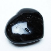 モリオン 純天然 黒水晶 ハート 置物 [t375-5215]