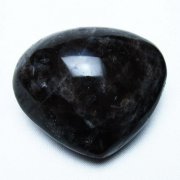 モリオン 純天然 黒水晶 ハート 置物 [t375-5522]