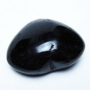 モリオン 純天然 黒水晶 ハート 置物 [t375-5543]