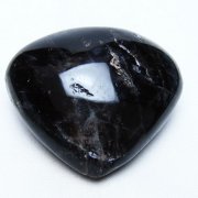 モリオン 純天然 黒水晶 ハート 置物 [t375-5769]