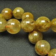 放射金針ルチル水晶 ブレスレット 13mm [T38-1165]