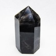 モリオン 純天然 黒水晶 六角柱 [t401-5122]