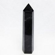 モリオン 純天然 黒水晶 六角柱 [t401-5182]