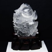 4.3Kg ヒマラヤ水晶極上龍 置物[T42-438]