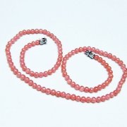 インカローズ ロードクロサイト ネックレス 4mm [T423-1870]