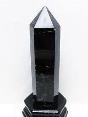 モリオン 純天然 黒水晶 六角柱 [t43-8660]