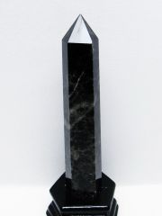 モリオン 純天然 黒水晶 六角柱 [t43-8867]