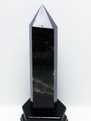 モリオン 純天然 黒水晶 六角柱 [t43-8879]