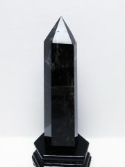 モリオン 純天然 黒水晶 六角柱 [t43-8889]