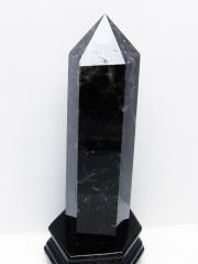 1.7Kg モリオン 純天然 黒水晶 六角柱 [t43-8913]