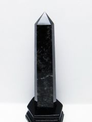 モリオン 純天然 黒水晶 六角柱 [t43-8927]