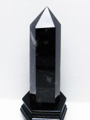 1.2Kg モリオン 純天然 黒水晶 六角柱 [t43-8928]