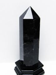 1.1Kg モリオン 純天然 黒水晶 六角柱 [t43-8932]