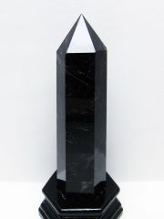 モリオン 純天然 黒水晶 六角柱 [t43-8934]
