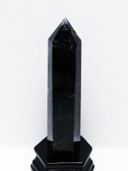 モリオン 純天然 黒水晶 六角柱 [t43-8946]