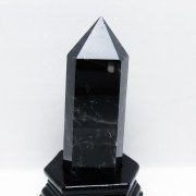 モリオン 純天然 黒水晶 六角柱 [t43-8953]