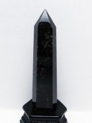 モリオン 純天然 黒水晶 六角柱 [t43-8962]