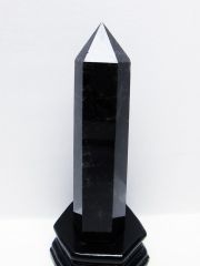 モリオン 純天然 黒水晶 六角柱 [t43-8967]
