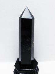 モリオン 純天然 黒水晶 六角柱 [t43-8968]