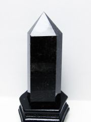 1.2Kg モリオン 純天然 黒水晶 六角柱 [t43-8971]