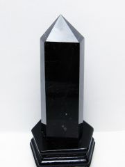 1.5Kg モリオン 純天然 黒水晶 六角柱 [t43-8975]