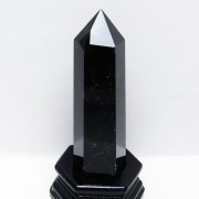 モリオン 純天然 黒水晶 六角柱 [t43-8979]