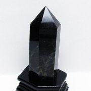 モリオン 純天然 黒水晶 六角柱 [t43-8981]